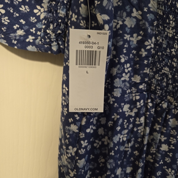 Old Navy blue floral dress - Picture 5 of 7